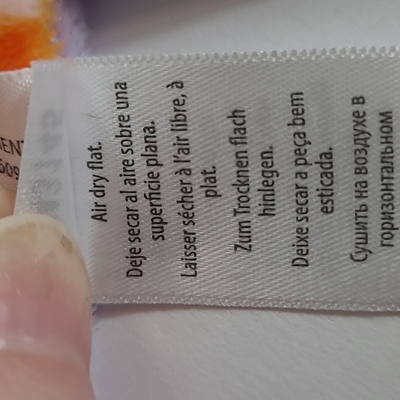 Taggies Pink & Purple Floral Fleece Security Blanket / Lovey with Silicone Tags - Picture 7 of 7